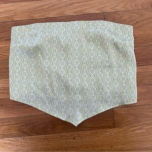 Hollister Women Small Bandeau Crop Top Green White Festival Beach Y2K